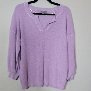 Wit & Wisdom Womens Thermal Long Sleeve Top Size M Lavender Purple Cozy Layering